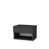 Nachtkastjes - Nachtkastje Jamot Antraciet Melamine 44,6x31,9x31,9 cm - Dimehouse