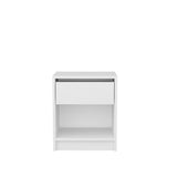 Comodino Sheridan bianco 44,6 cm Legno composito con nobilitazione melaminica