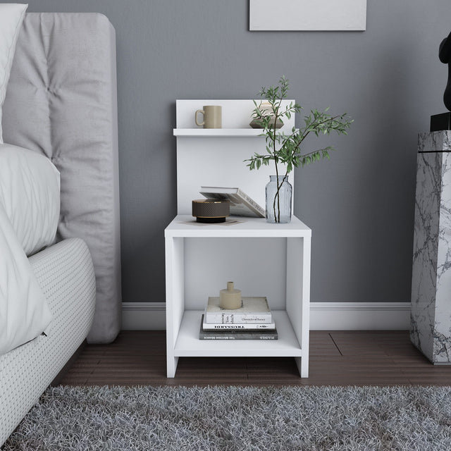 Comodino Ullman bianco 35,6 x 37,4 x 72 cm Legno composito rivestito melamina