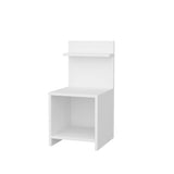 Comodino Ullman bianco 35,6 x 37,4 x 72 cm Legno composito rivestito melamina