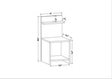 Comodino Ullman bianco 35,6 x 37,4 x 72 cm Legno composito rivestito melamina