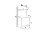 Comodino Ullman aspetto rovere 72 cm Legno composito con rivestimento melaminico