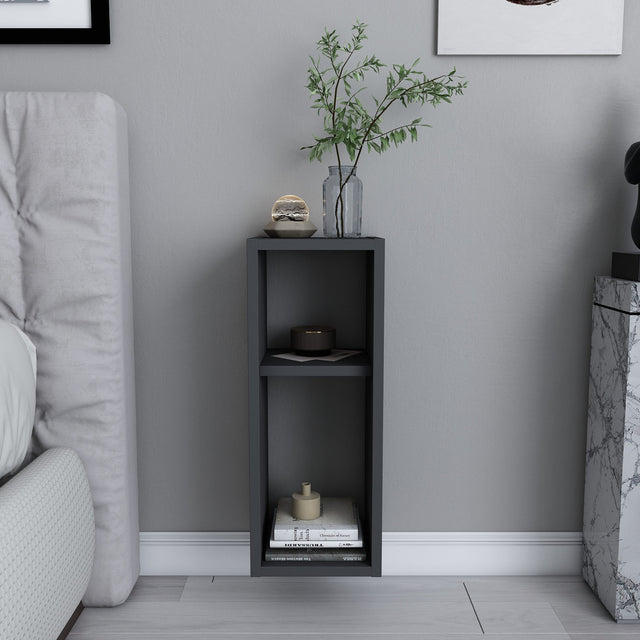 Mensola da parete Sault antracite 23,2 x 22 x 59,6 cm Composito di legno rivestito melamina