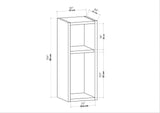 Mensola da parete Sault antracite 23,2 x 22 x 59,6 cm Composito di legno rivestito melamina