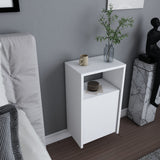 Comodino Carlin bianco 36 cm Legno composito rivestito melaminico