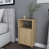 Comodino Carlin effetto rovere 36 cm Mobile in legno rivestito melaminico