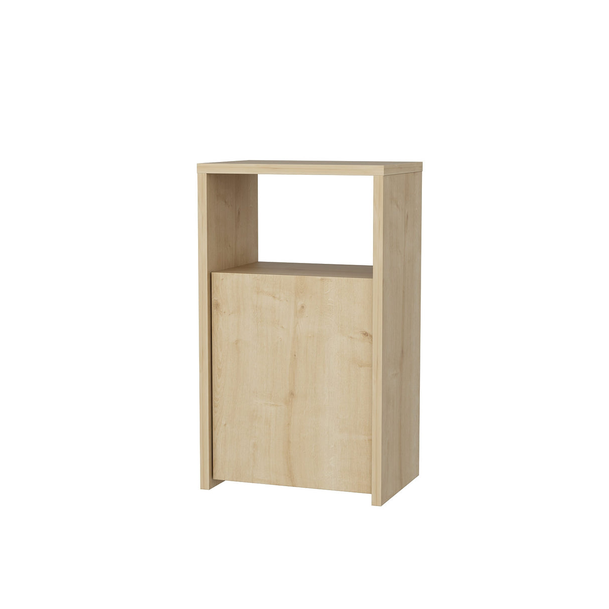Comodino Carlin effetto rovere 36 cm Mobile in legno rivestito melaminico