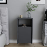 Comodino Carlin antracite 61,4 cm Legno composito con nobilitazione melaminica