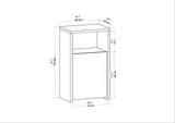Comodino Carlin antracite 61,4 cm Legno composito con nobilitazione melaminica