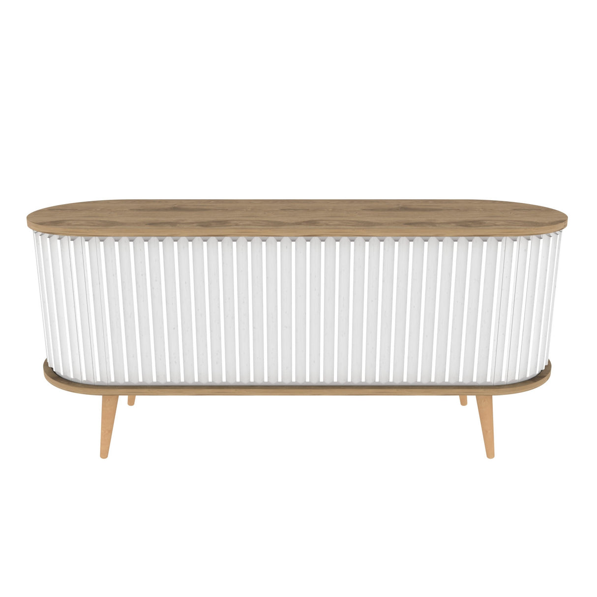 TV Meubels - TV Meubel Stor Eik Wit Melamine 140x64x43 cm - Dimehouse