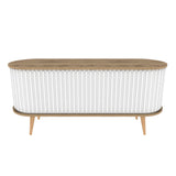 TV Meubels - TV Meubel Stor Eik Wit Melamine 140x64x43 cm - Dimehouse