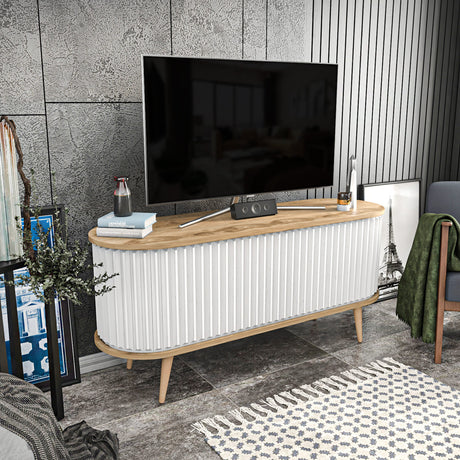 Mobile TV Stor Rovere Bianco Melaminico 140x64x43 cm
