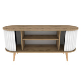 TV Meubels - TV Meubel Stor Eik Wit Melamine 140x64x43 cm - Dimehouse