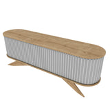 TV Meubels - TV Meubel Stor Saffier Wit Melamine 180x60x43 cm - Dimehouse