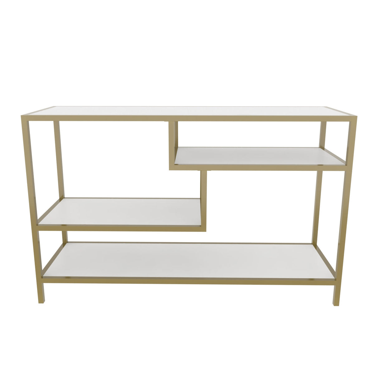 TV Meubels - TV Meubel Robbins Gold Goud Wit Melamine 120x75x39 cm - Dimehouse