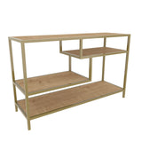 TV Meubels - TV Meubel Robbins Gold Goud Eik Melamine 120x75x39 cm - Dimehouse