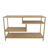 TV Meubels - TV Meubel Robbins Gold Goud Eik Melamine 120x75x39 cm - Dimehouse