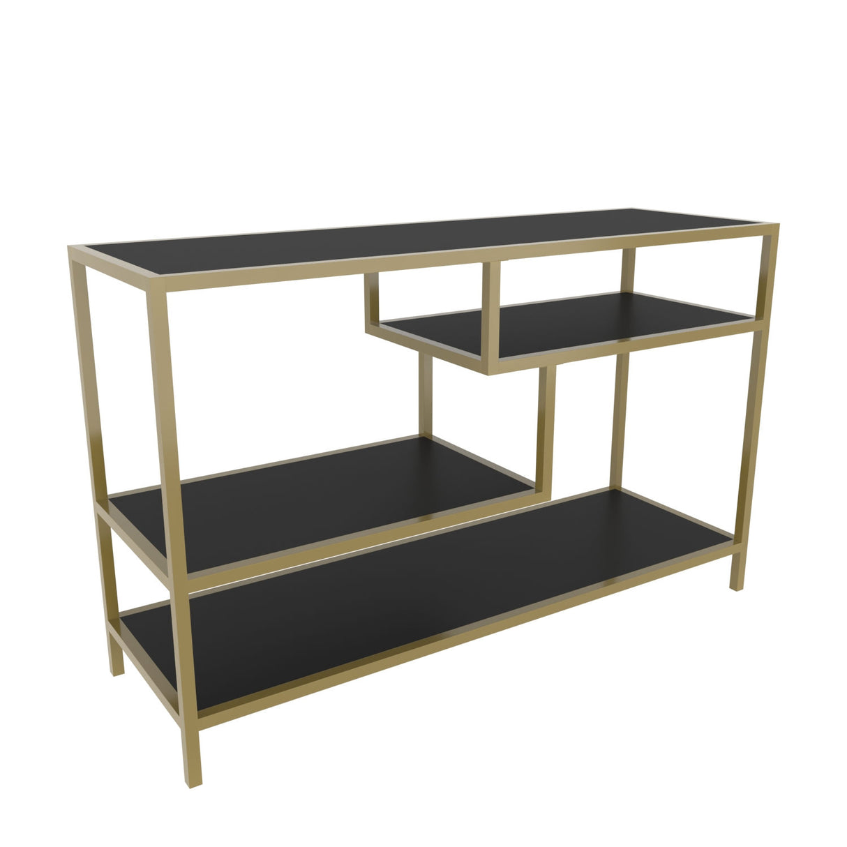 TV Meubels - TV Meubel Robbins Gold Goud Antraciet Melamine 120x75x39 cm - Dimehouse