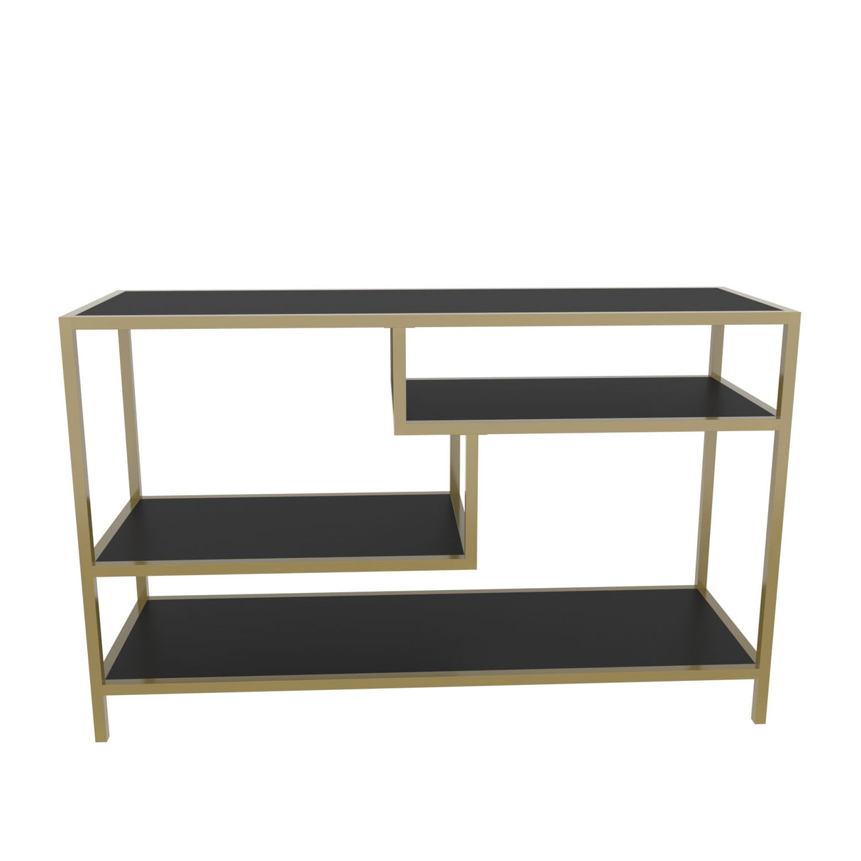TV Meubels - TV Meubel Robbins Gold Goud Antraciet Melamine 120x75x39 cm - Dimehouse