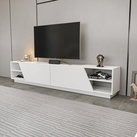 Mobile TV Rhodes Bianco Melaminico 240x47,4x37,1 cm