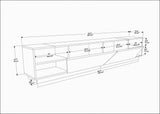 TV Meubels - TV Meubel Rhodes Wit Melamine 240x47,4x37,1 cm - Dimehouse