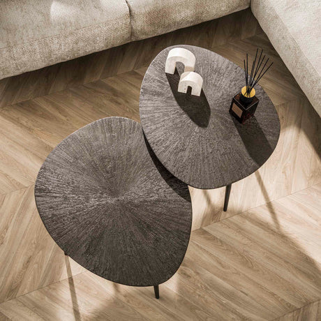 Salontafelset Juno Donkerbrons Metaal Set van 2