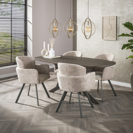 Tavolo da pranzo Danese Ovale Virello Bronzo Metallo Liquido 180 cm