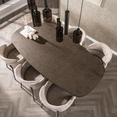 Tavolo da pranzo Danese Ovale Virello Bronzo Metallo Liquido 215 cm