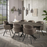 Tavolo da pranzo Danese Ovale Virello Bronzo Metallo Liquido 215 cm