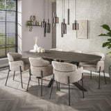 Tavolo da pranzo Danese Ovale Virello Bronzo Metallo Liquido 215 cm