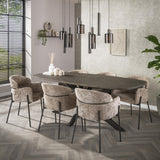Tavolo da pranzo Danese Ovale Virello Bronzo Metallo Liquido 215 cm
