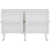 Tavolo da parete Ansel bianco oro 120 cm Piano per mobile rivestito in melaminico bianco/oro