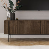 Mobile TV Herman effetto noce 160 cm Legno rivestito melaminico