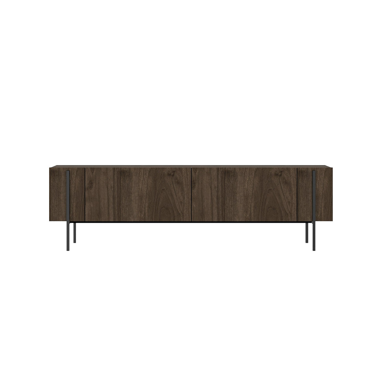 Mobile TV Herman effetto noce 160 cm Legno rivestito melaminico