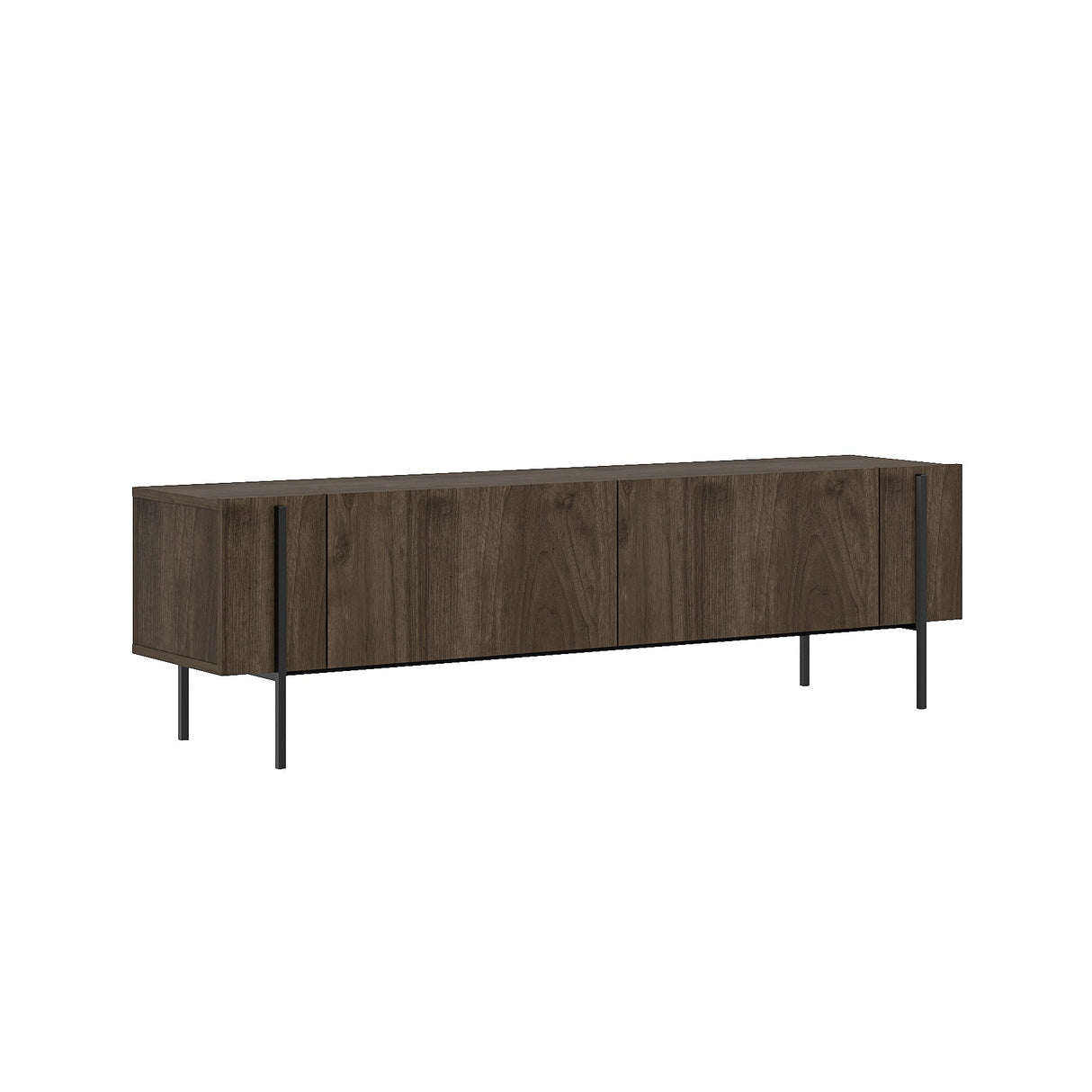 Mobile TV Herman effetto noce 160 cm Legno rivestito melaminico