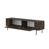 Mobile TV Herman effetto noce 160 cm Legno rivestito melaminico