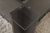 Tavolino Rettangolare Moderno Vetroni Antracite - Vetro - 105x65 cm