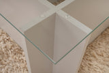 Salontafels - Rechthoekige Moderne Salontafel Vetroni Grijs - Glas - 105x65 cm - Dimehouse
