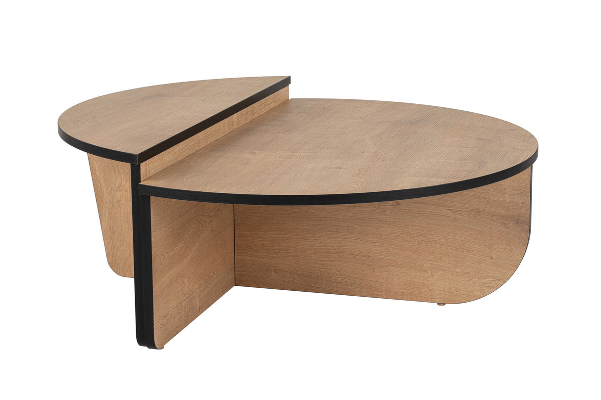 Tavolino rotondo 85 cm Melaminico effetto rovere naturale Orin