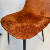 Set di 4 sedie da pranzo scandinave in tessuto ciniglia Terra Swift - Senza braccioli