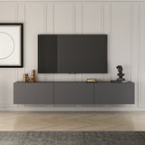 Mensola da parete West antracite 150 cm Legno rivestito melaminico