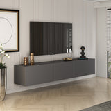 Mensola da parete West antracite 150 cm Legno rivestito melaminico