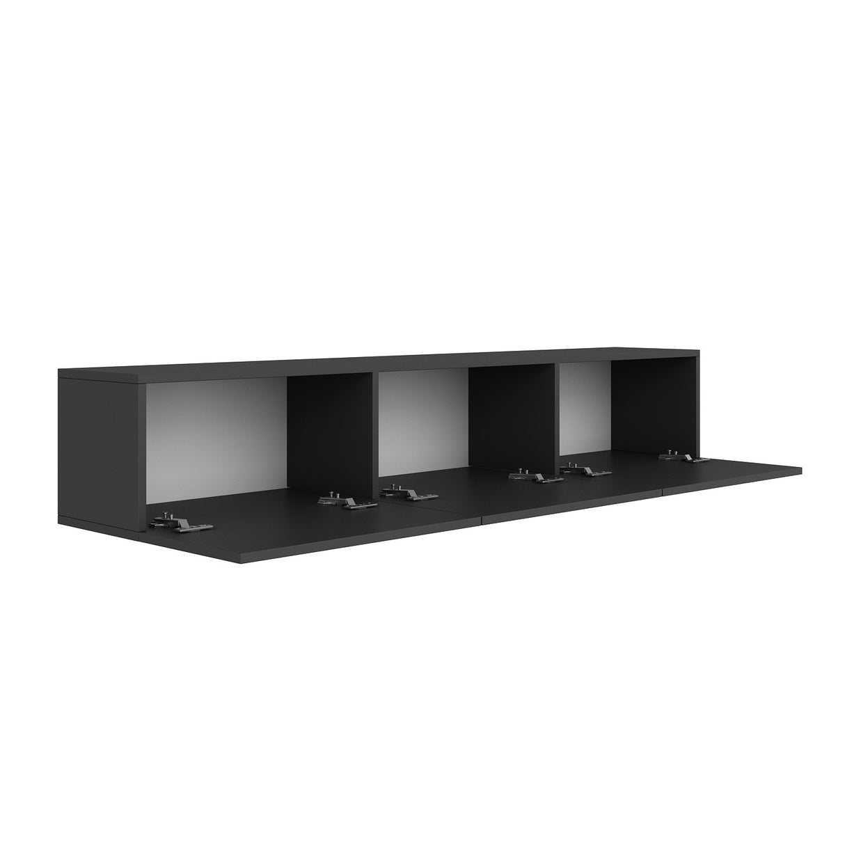 Mensola da parete West antracite 150 cm Legno rivestito melaminico