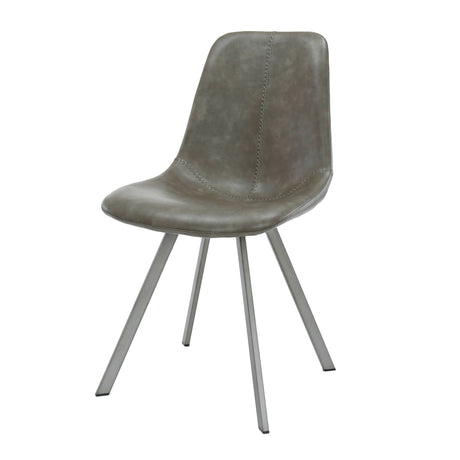 Set di 4 sedie da pranzo Siena Saddle PU tortora