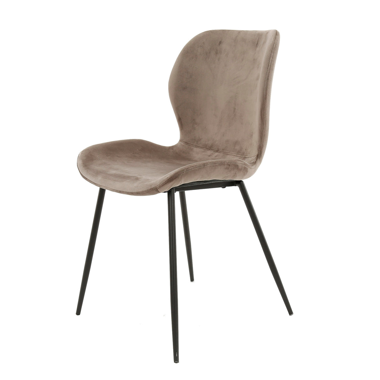 Eetkamerstoelen - Chique Eetkamerstoel Argo Velvet Champagne - Zonder Armleuningen - Dimehouse