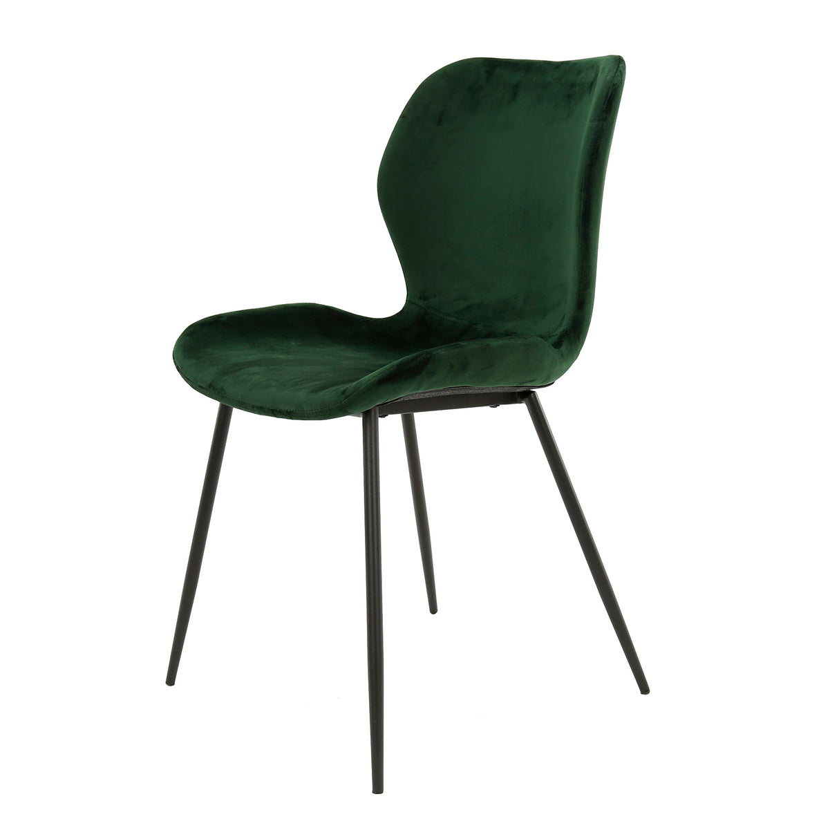 Eetkamerstoelen - Chique Eetkamerstoel Argo Velvet Groen - Zonder Armleuningen - Dimehouse