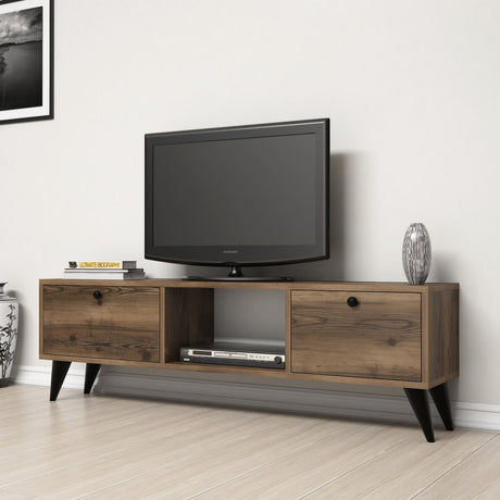 Mobile TV Serenat Noce Melaminico Nero 138x42,6x29,5 cm