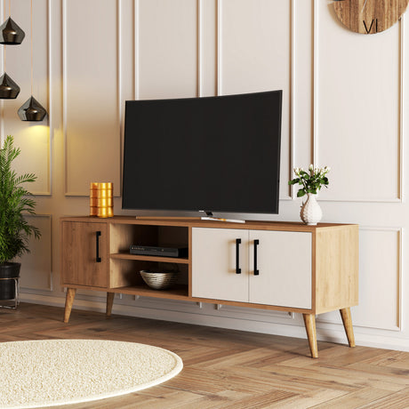 Mobile TV Exxen Rovere Bianco Melaminico 150x52x34 cm