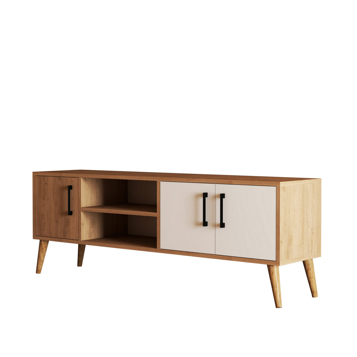 Mobile TV Exxen Rovere Bianco Melaminico 150x52x34 cm