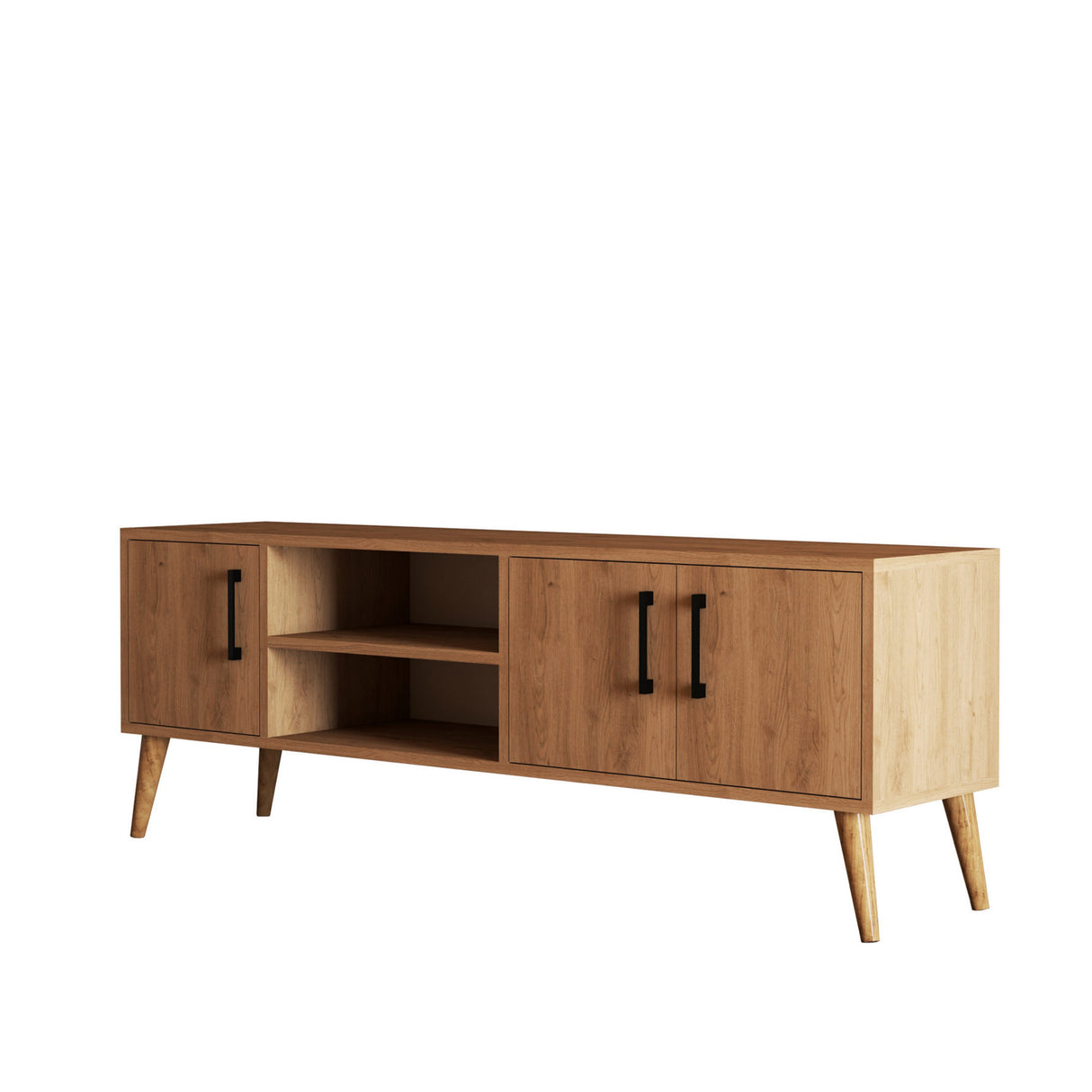 TV Meubels - TV Meubel Exxen Eik Melamine 150x52x34 cm - Dimehouse